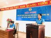 Đ/c Nguyễn Thị Hoài Lê, Phó Chủ tịch LĐLĐ tỉnh - Chủ tịch CĐVC tỉnh điều hành hội nghị