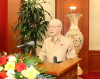 Tổng Bí thư Nguyễn Phú Trọng nói chuyện với các đại biểu dự buổi gặp mặt. (Ảnh: Trí Dũng/TTXVN)
